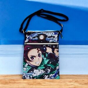 Loungefly Funko TANJIRO KAMADO - DEMON SLAYER CROSSBODY PASSPORT BAG NWT